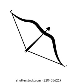 Target archery arrow bow icon | Black Vector illustration |