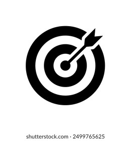 target, archery target with arrow - vector icon