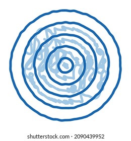 Target Archery Equipment sketch icon vector. Hand drawn blue doodle line art Circle Shot Target Wood Board Sportive Tools sign. isolated symbol illustration