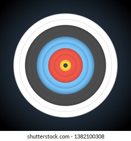 Target for archery on dark background.