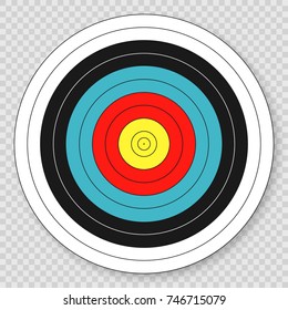 Target For Archery Target On Transparent Background.