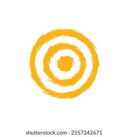 Target for archery. shooting target logo vector. Logo Bullseye. Texture Grunge. Spiral Style