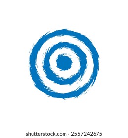 Target for archery. shooting target logo vector. Logo Bullseye. Texture Grunge. Spiral Style