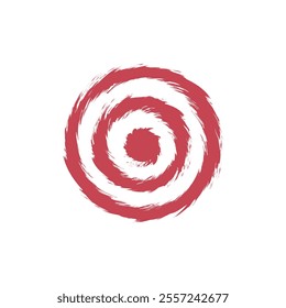 Target for archery. shooting target logo vector. Logo Bullseye. Texture Grunge. Spiral Style