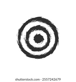 Target for archery. shooting target logo vector. Logo Bullseye. Texture Grunge. Spiral Style