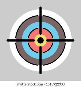 target archery sport. Vector template design.