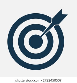Icono azul de precisión de flecha de destino
