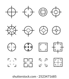 Target Arrow Aim Bullseye Set Isolated on White. Graphic design or game resource vector