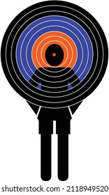 target with arrow, big targets isolated people