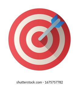 target arrow block style icon vector illustration design