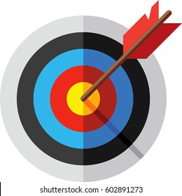 Target, Arrow And Bulls Eye Icon