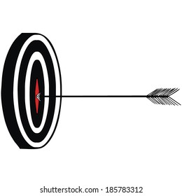 target, arrow, bullseye, archery, vector illustration