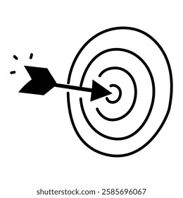 Target with Arrow in Center – Goal Achievement, Precision, and Business Strategy