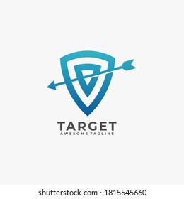 Target Arrow Color Illustration Vector Logo.
