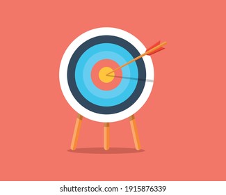 target with an arrow concept market goal picture image, bullseye sign