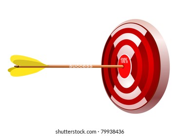 Target with arrow. Concept - Success