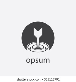 target arrow cut identity template icon design element