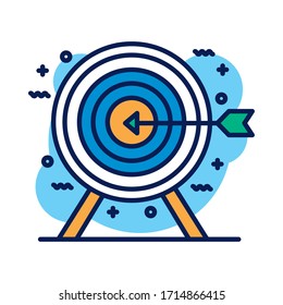 target arrow detail style icon vector illustration design