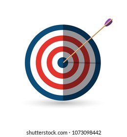 Target with an arrow flat icon