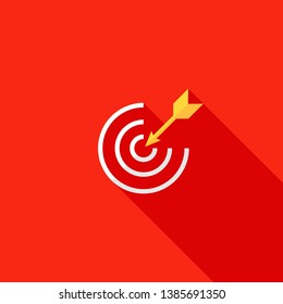 Target with arrow. Goal achieve concept. Bullseye or arrow on target