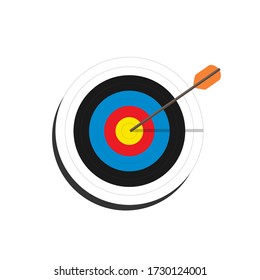 Target with an arrow , Goal achievement concept