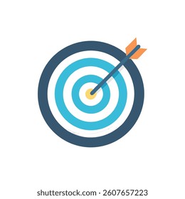 Target with Arrow Hitting Bullseye - Goal Achievement