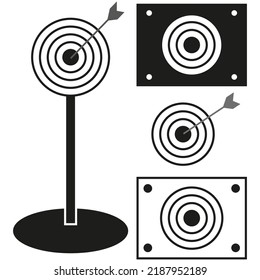 target arrow icon. Accuracy winner. Business vector icon. Marketing concept. Vector illustration. stock image. 