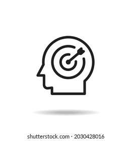 target arrow icon with black line style. with the concept of success. suitable for business and personal graphic assets, web design, print media, applications, etc. EPS 10 vector.