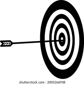  Target arrow icon, bullseye or dart board icon image.vector