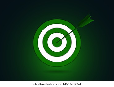 Target and arrow icon. Business target concept. Achievements and successes. Vector illustration in flat style for your design style.