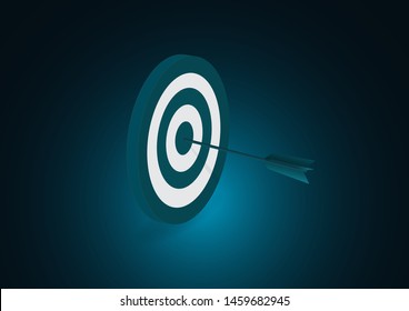 Target and arrow icon. Business target concept. Achievements and successes. Vector illustration in flat style for your design style.
