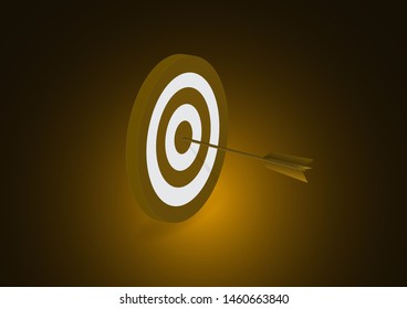 Target and arrow icon. Business target concept. Achievements and successes. Vector illustration in flat style for your design style.