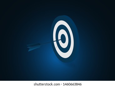 Target and arrow icon. Business target concept. Achievements and successes. Vector illustration in flat style for your design style.