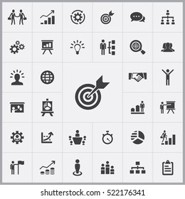 target arrow icon. business strategy icons universal set for web and mobile