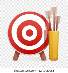 Target arrow icon. Cartoon of target arrow vector icon for web design  