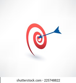 Target And Arrow Icon. The Concept Of Purpose. Logo Design.