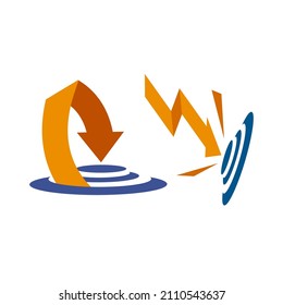 Target arrow icon flat for element design. Vector illustration EPS.8 EPS.10