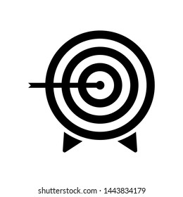 Target Arrow Icon. Focus, Goal or Dartboard in Simple Vector Sign & Trendy Symbolfor Design and Websites, Presentation or Mobile Application.