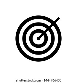 Target Arrow Icon. Focus, Goal.  Dartboard Symbol for Design Elements, Websites, Presentation and Application - Vector. 