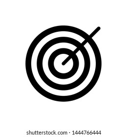 Target Arrow Icon. Focus, Goal or Dartboard in Simple Vector Sign  Trendy Symbolfor Design and Websites, Presentation or Mobile Application. 