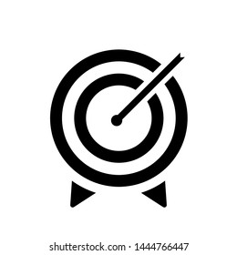 Target Arrow Icon. Focus, Goal or Dartboard in Simple Vector Sign & Trendy Symbolfor Design and Websites, Presentation or Mobile Application. 