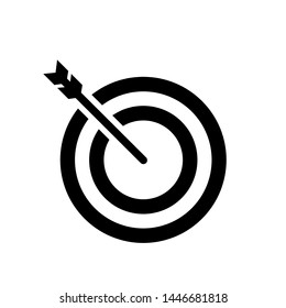 
Target Arrow Icon. Focus, Goal or Dartboard in Simple Vector Sign & Trendy Symbolfor Design and Websites, Presentation or Mobile Application. 