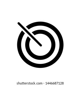 Target Arrow Icon. Focus, Goal or Dartboard in Simple Vector Sign & Trendy Symbolfor Design and Websites, Presentation or Mobile Application