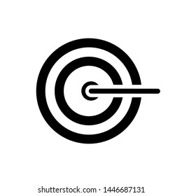 Target Arrow Icon. Focus, Goal or Dartboard Illustration. Applied as Simple Sign, Trendy Symbol for Design Elements, Websites, Presentation and Application -  Vector.