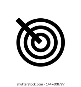 Target Arrow Icon. Focus, Goal or Dartboard in Simple Vector Sign & Trendy Symbolfor Design and Websites, Presentation or Mobile Application. 