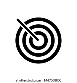 Target Arrow Icon. Focus, Goal or Dartboard in Simple Vector Sign & Trendy Symbolfor Design and Websites, Presentation or Mobile Application. 