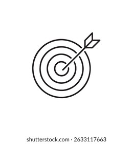 Target with arrow icon for goal achievement vector