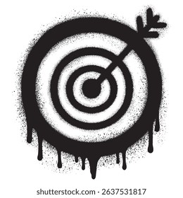 Target and arrow icon in graffiti style for business and advertising