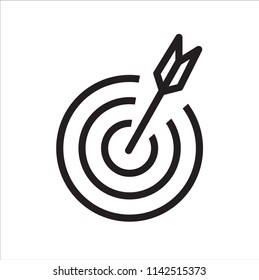Target with arrow icon isolated