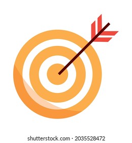 target and arrow icon isolated